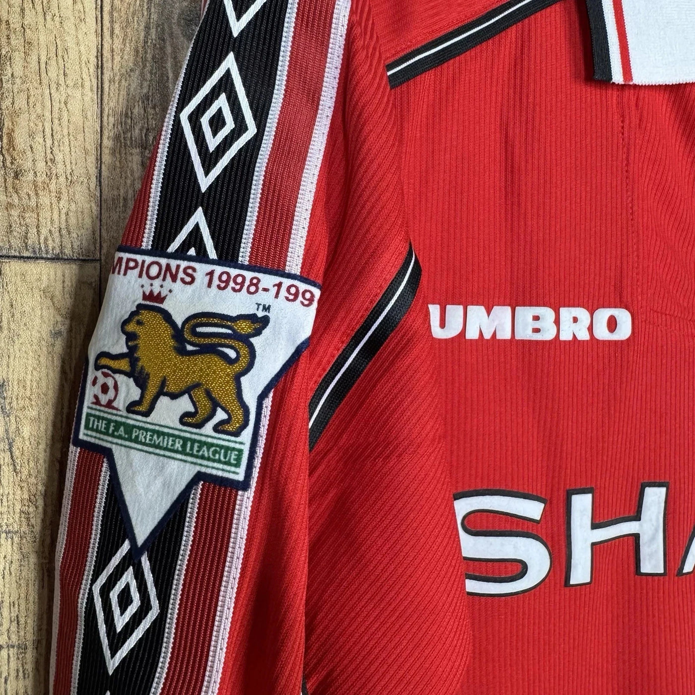 Manchester United 1999-00 Home Soccer Long Sleeve Jersey BECKHAM #7 Umbro