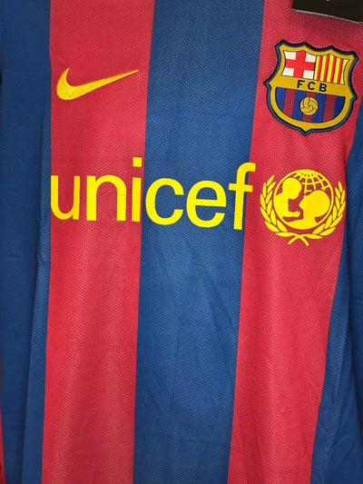 Messi 10 Barcelona 2011 Champions League Long Sleeve Football Soccer Jersey