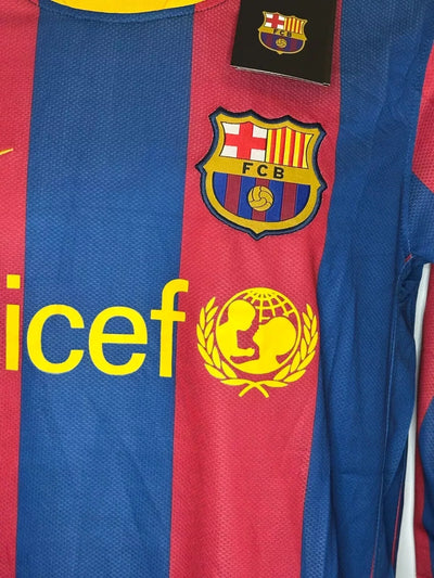 Messi 10 Barcelona 2011 Champions League Long Sleeve Football Soccer Jersey