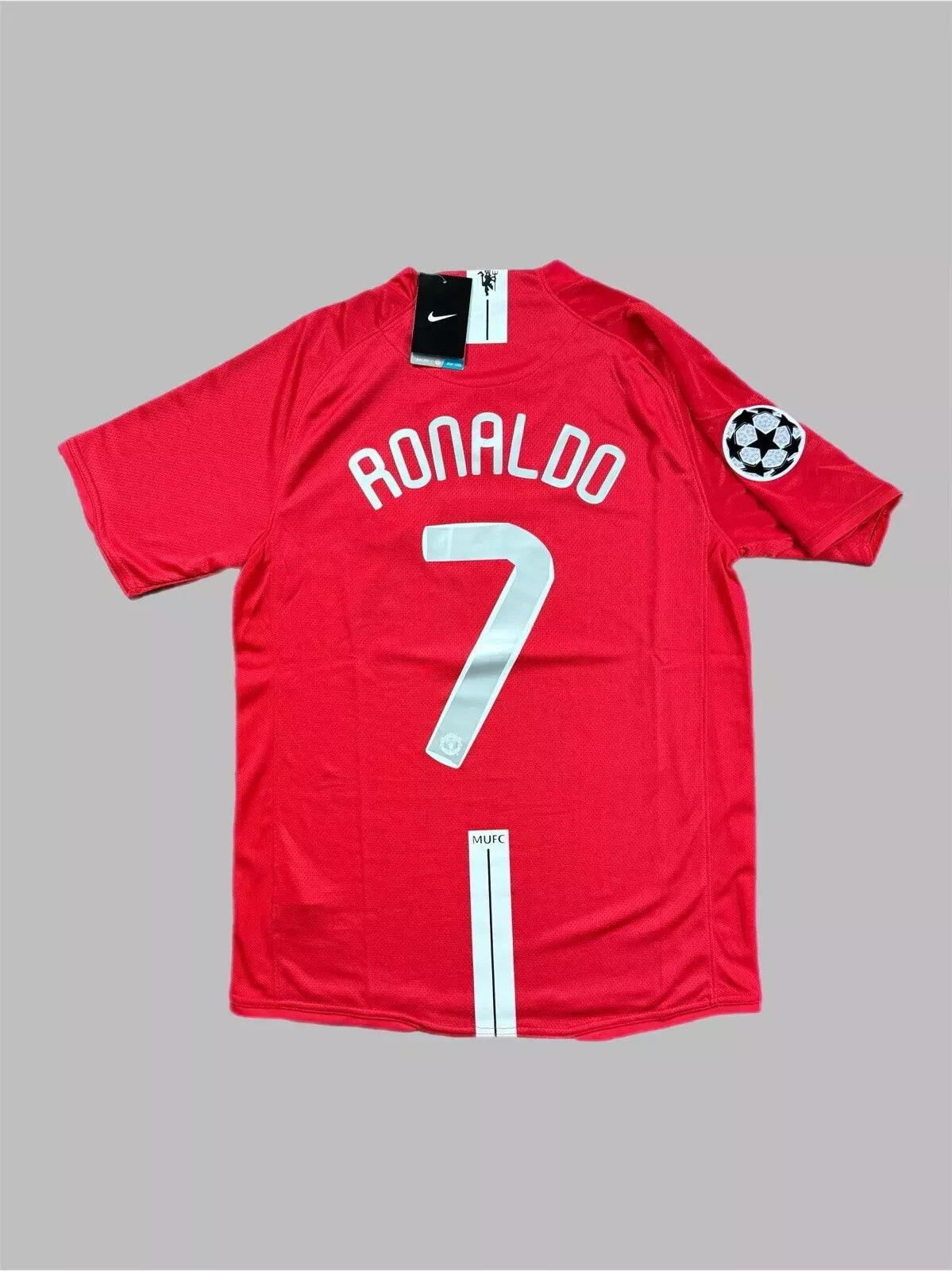 Cristiano Ronaldo #7 2008 UCL Final Manchester United Nike Short Sleeve Jersey