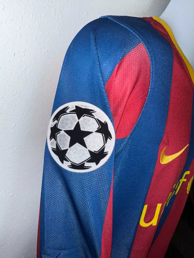 Messi 10 Barcelona 2011 Champions League Long Sleeve Football Soccer Jersey