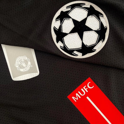 Manchester United 2007/08 Ronaldo #7 Away Black Long Sleeve Men Soccer Jersey