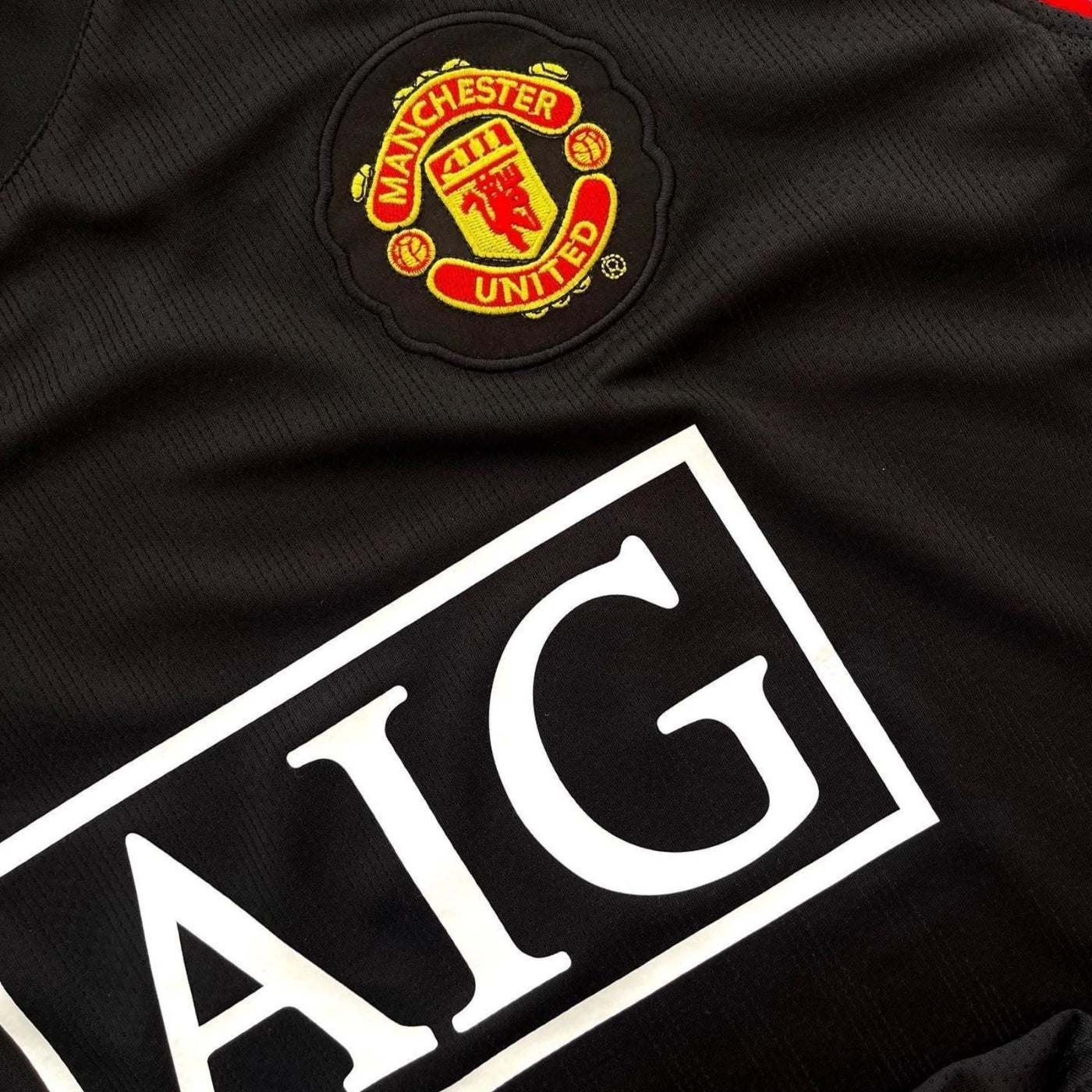 Manchester United 2007/08 Ronaldo #7 Away Black Long Sleeve Men Soccer Jersey