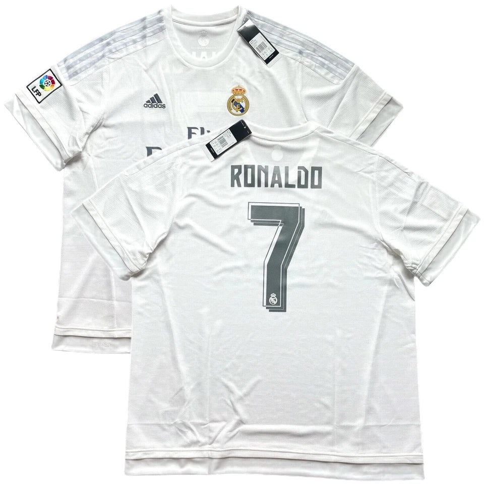 2015/16 Real Madrid Home Jersey #7 Ronaldo Adidas Soccer Champions CR7 Kit