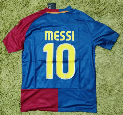 Retro Messi Jersey FC Barcelona Jersey 2008/09 Football Shirt Home Soccer Jersey