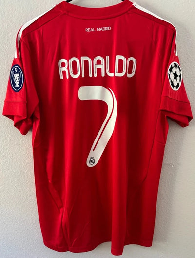 2011 12 Cristiano Ronaldo Red Jersey Away Bwin Soccer Fans Version
