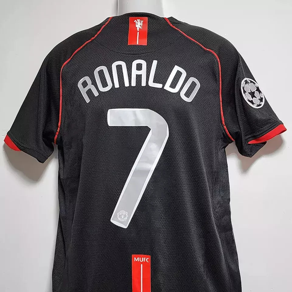 Soccer Jersey 2007/2008 #7 Retro Champions League Final Away Jersey Short Sleeve